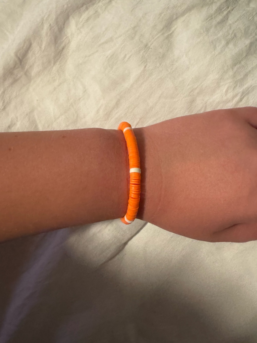 Orange Kids Beaded Stretch Bracelet